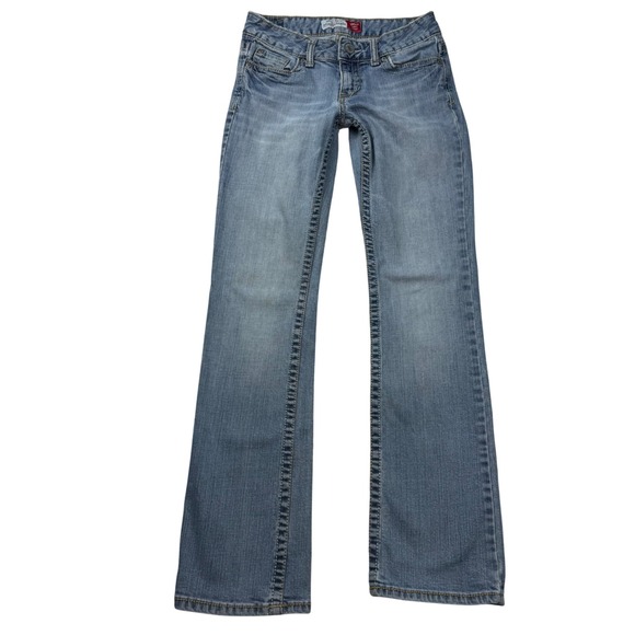 Aeropostale Denim - VTG Y2K Aeropostale Chelsea Skinny Bootcut Jean Light Wash Ultra Low Rise 1/2 R